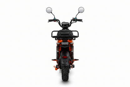JE-9 – Vista traseira com suporte traseiro e amortecedores